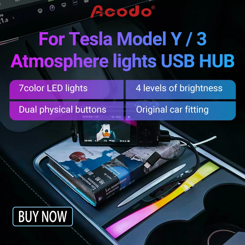 Tesla Model 3/Y RGB USB Hub