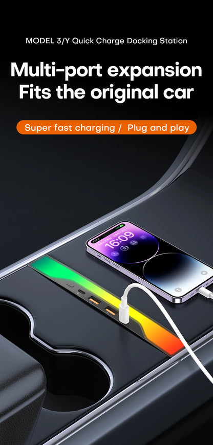 Tesla Model 3/Y RGB USB Hub