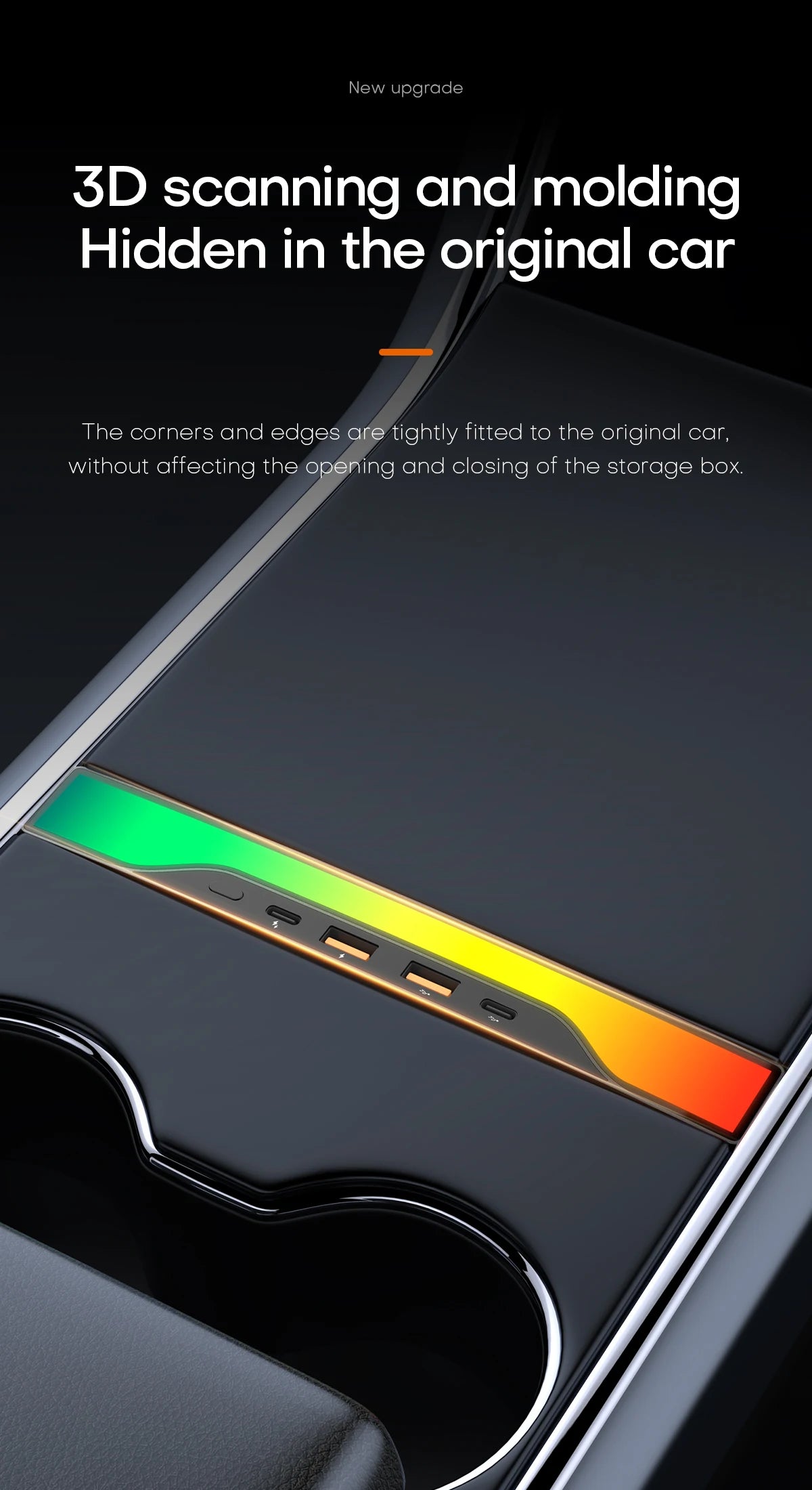 Tesla Model 3/Y RGB USB Hub
